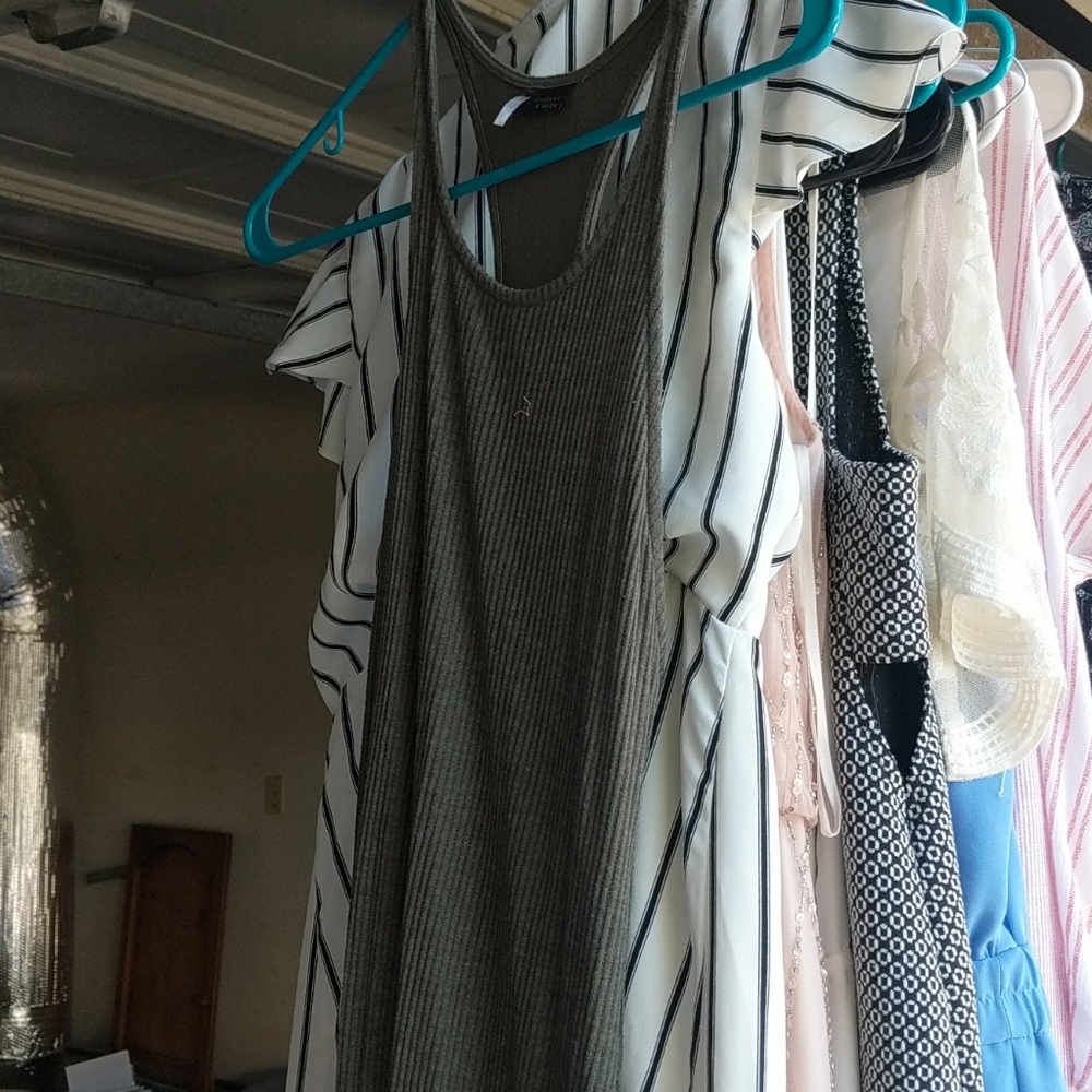 Fitted ribbed olive body con dress